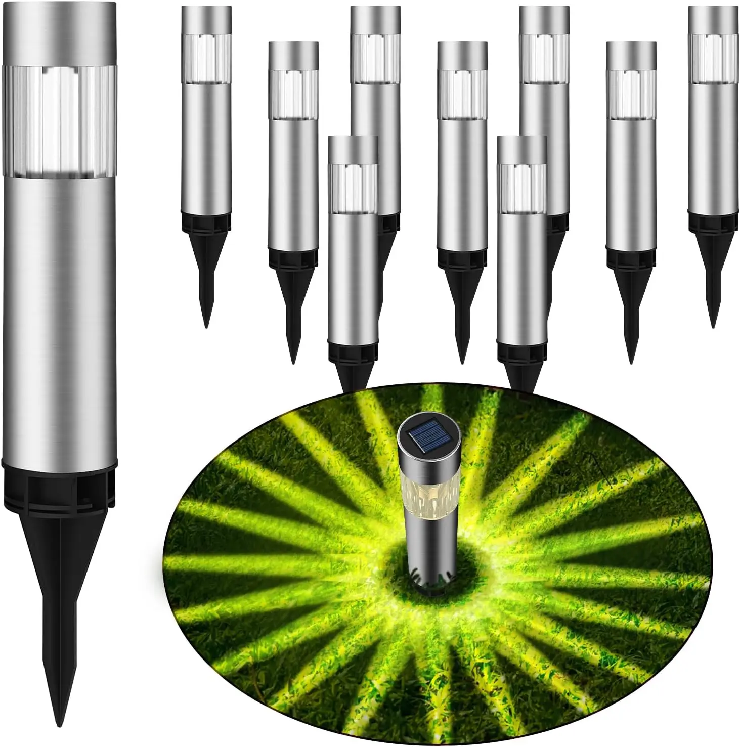 Solar Pathway Lights, 8-Pack