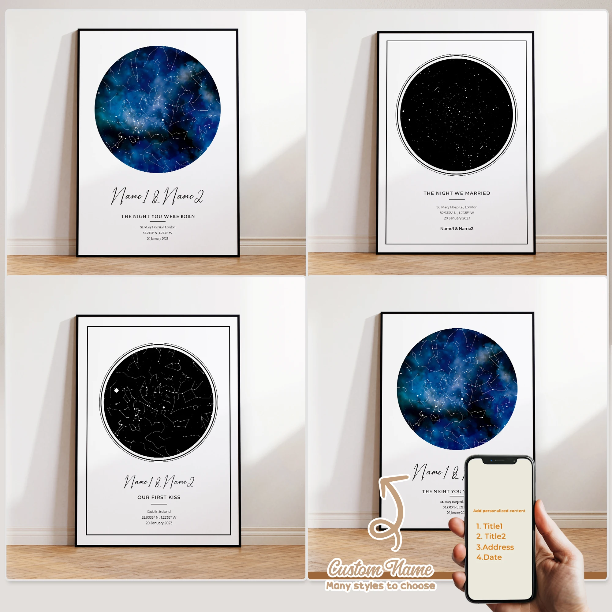 Personalized Star Map Print