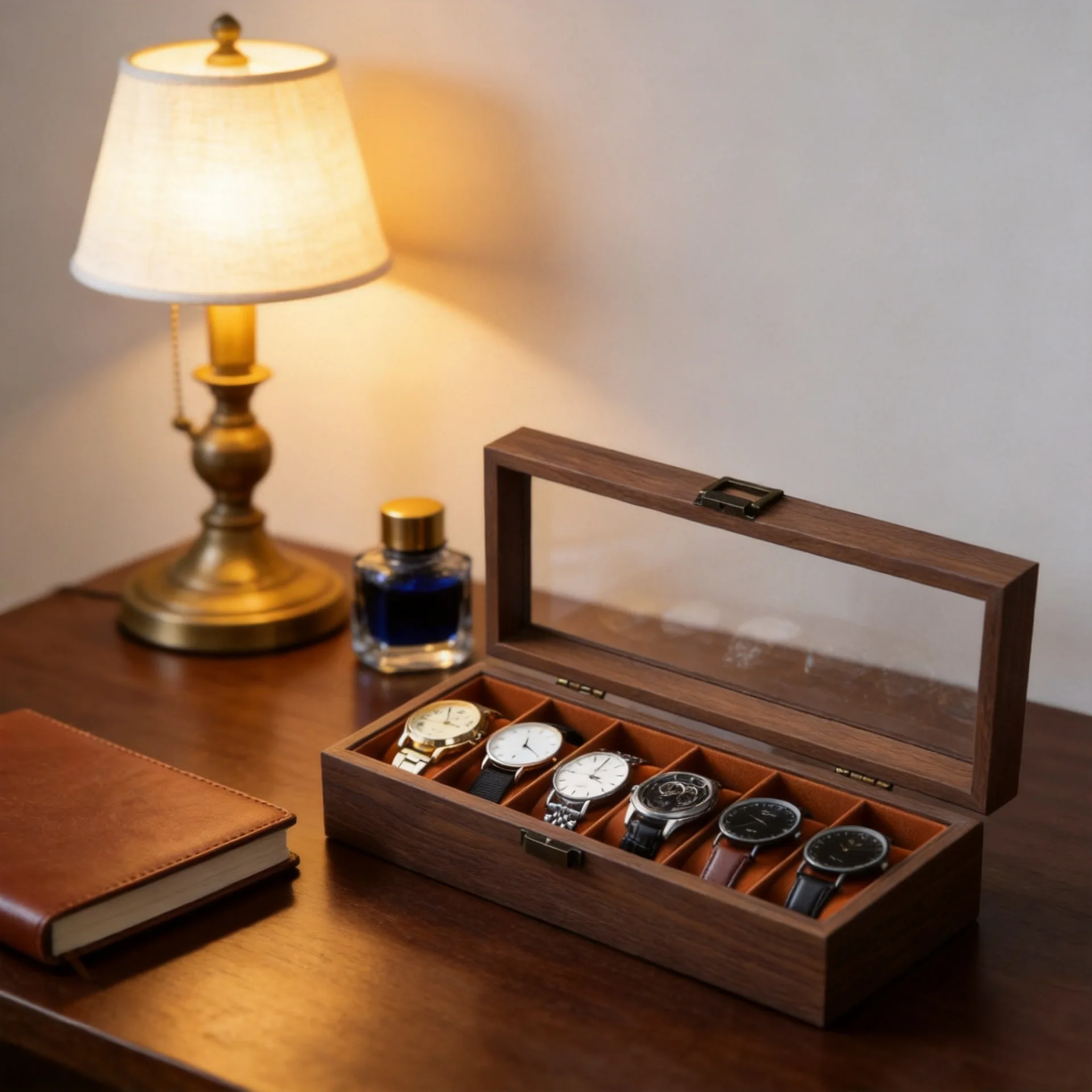 Engraved Wooden Watch Box