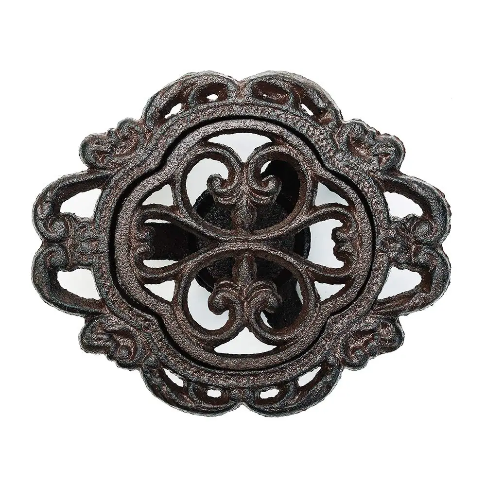 Cast Iron Trivet, Leaf Design