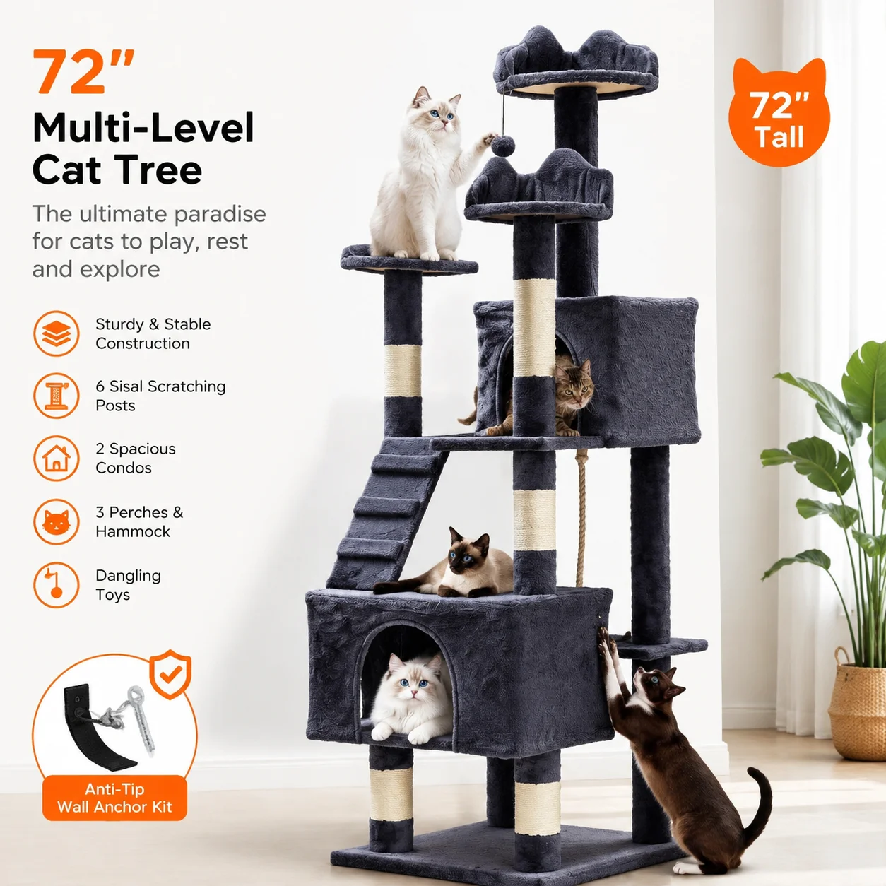Cat Scratching Post with Perch