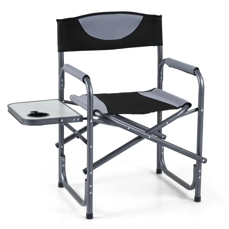 Folding Camp Chair with Side Table
