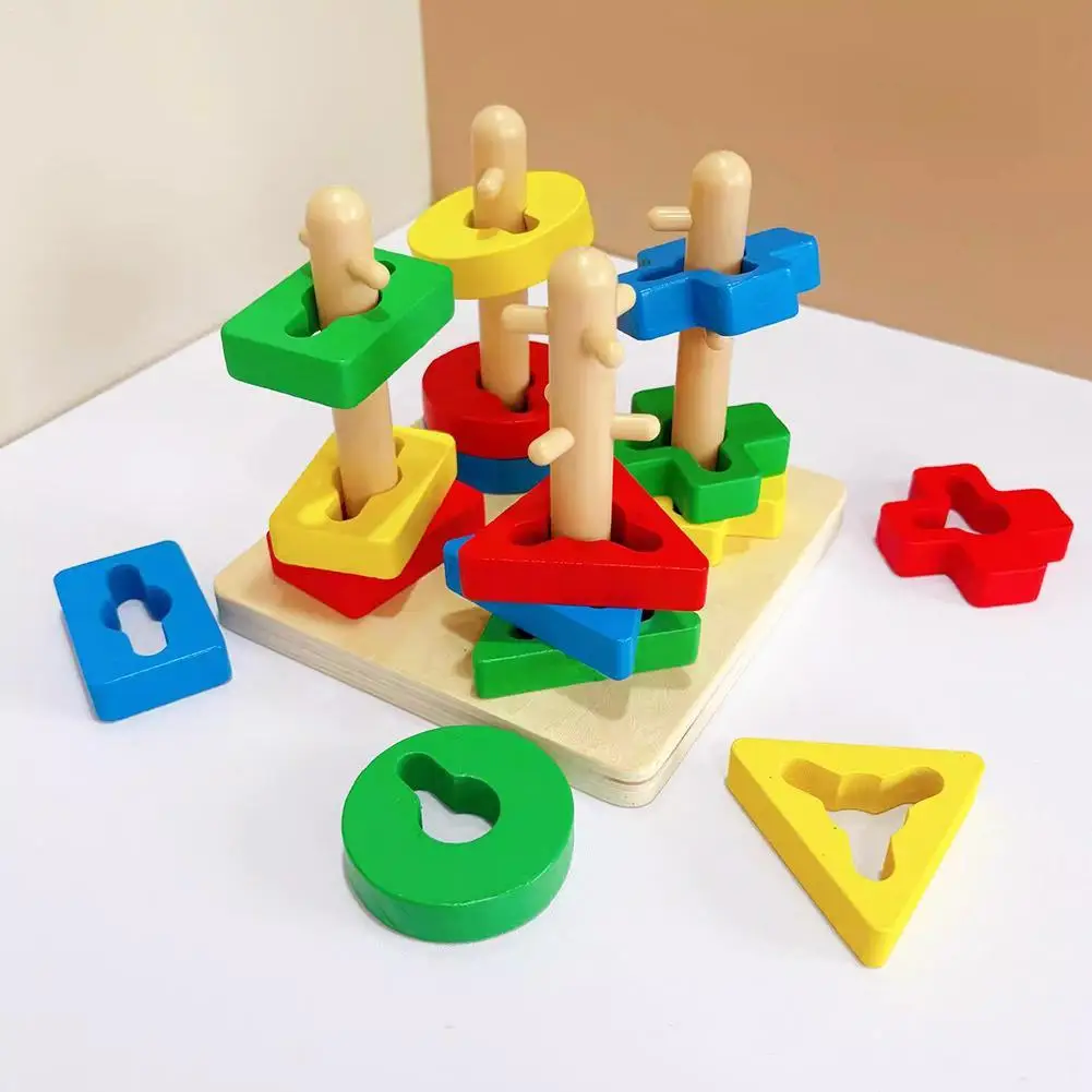 Wooden Building Block Set, 100-Piece