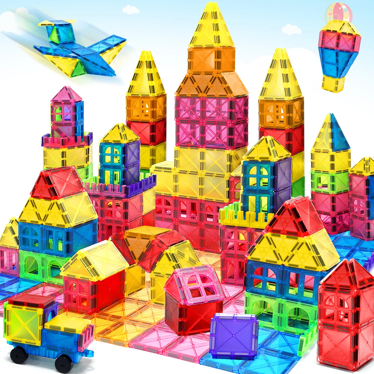 Magnetic Tile Building Set, 40-Piece